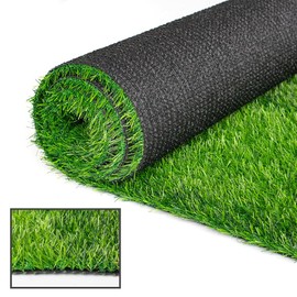NINXANG Artificial Grass Outdoor Rug Customized Size Zebra Stripe Runner with Drainage Holes for Landscape Balcony Roof Garden and Sports Artificial Grass Turf 3FTX9FT 0.8IN High Synthetic Grass