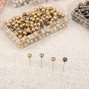 Pin Pins, 800 Pieces, Round Head, Plastic Pins, Straight, Pearl