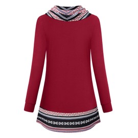 VALOLIA Winter Dresses for Women 2024, Tops to Hide Belly for Fall Fashion for Women 2024 Trendy Top Female Vintage Flowy Comfy Cotton Wool Casual Button Shirts Juniors Red Medium