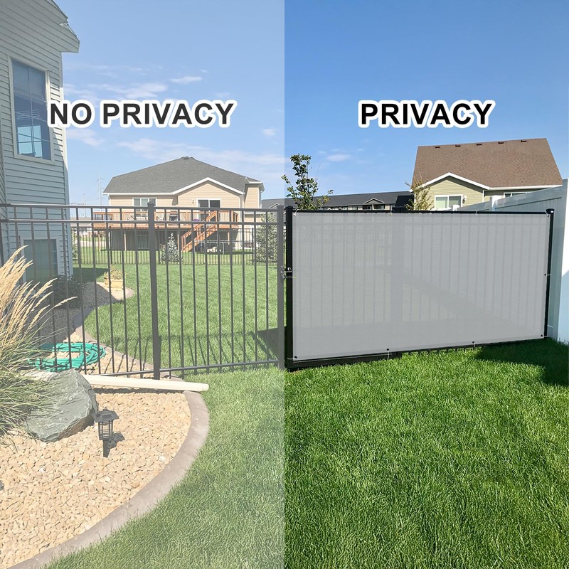 COOL AREA Balcony Privacy Screen, HDPE UV Protection, Slightly Transparent,