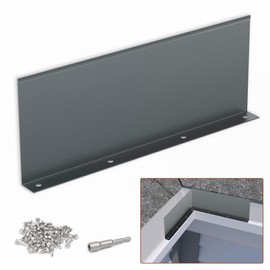BJADE'S Gutter Valley Splash Guard,4 Pcs Aluminum Roof Valley Splash Shield Gutter Guard.for Straight,Flat Roofs,Corner,10 inch Each