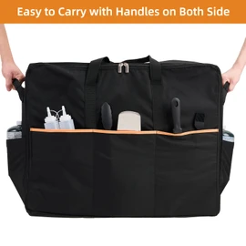 Griddle Carry Bag for Blackstone 22 inch Grill with Lid Hood and Stand, NOELIFE Waterproof Carry on Bag Outdoor BBQ Grilling 600D Fit for Model 1891, Black (Bag only)