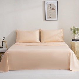 MCO Bedding Twin Bed Sheets Set - Soft Bed Sheet Set - Cooling Breathable Bedding Set with 16" Deep Pocket Design (3 Pieces, Twin, Pearl Pink)