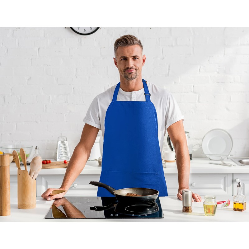 Utopia Kitchen Adjustable Bib Apron (2-Pack) Water Oil Resistant Chef