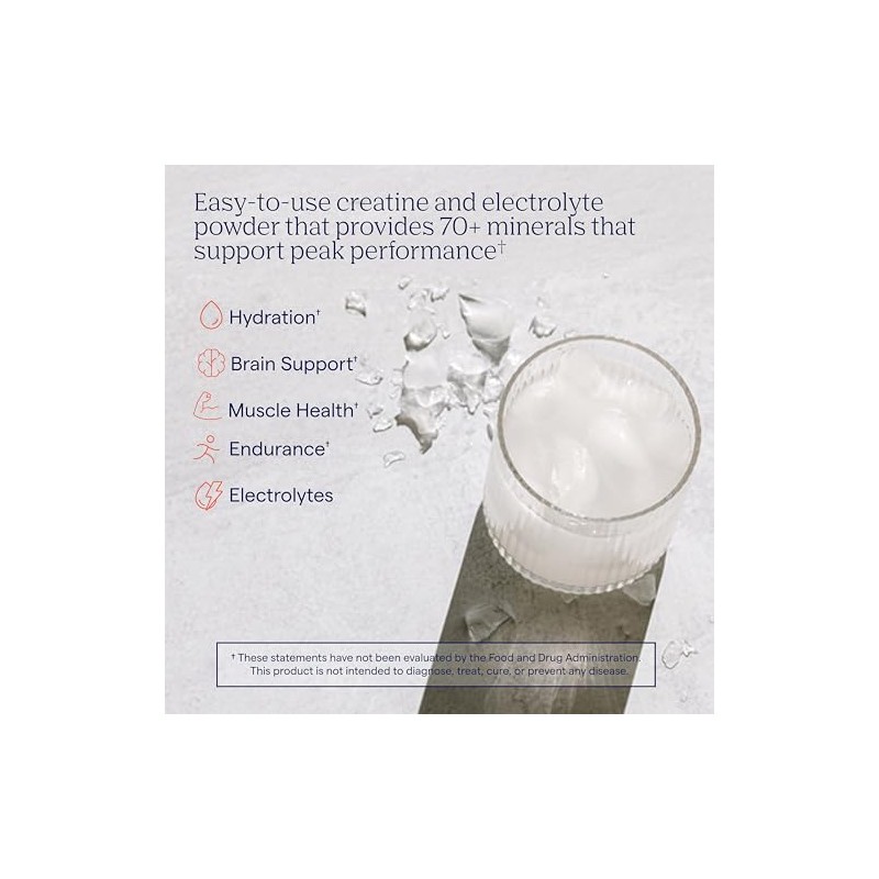 Trace Minerals Creatine + Electrolytes & Mineral Powder for Peak