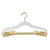 Simplify 6 Pack Velvet Hangers with Clips in White