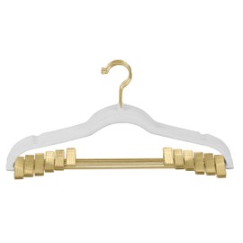 Simplify 6 Pack Velvet Hangers with Clips in White