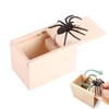 DFsucces Trick Horror Spider Box Wooden Prank Toy Surprise Joke