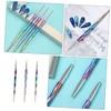 Vaguelly 3pcs Nail Art Drawing Pens Durable Manicure Tools for
