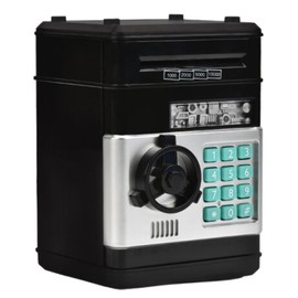 ideastore Piggy Bank Money Bank Dial Lock ATM Safe with Key Funny (Black)