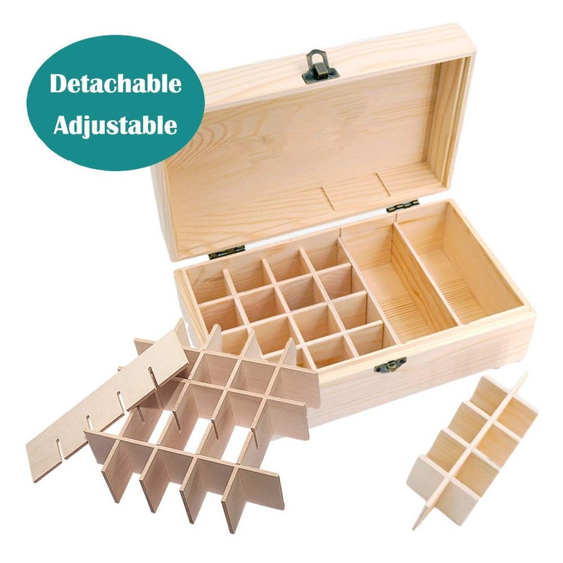 Gracelaza 36 Slots Wooden Essential Oil Organizer - Holds 5