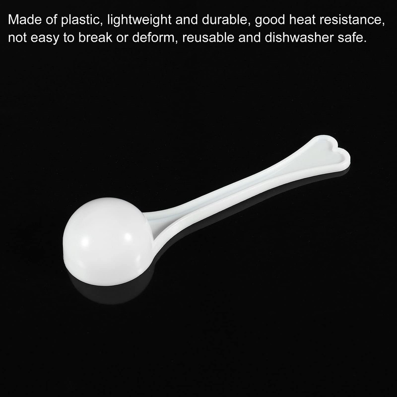 MECCANIXITY Micro Spoons 3 Gram Measuring Scoop Plastic Round Bottom