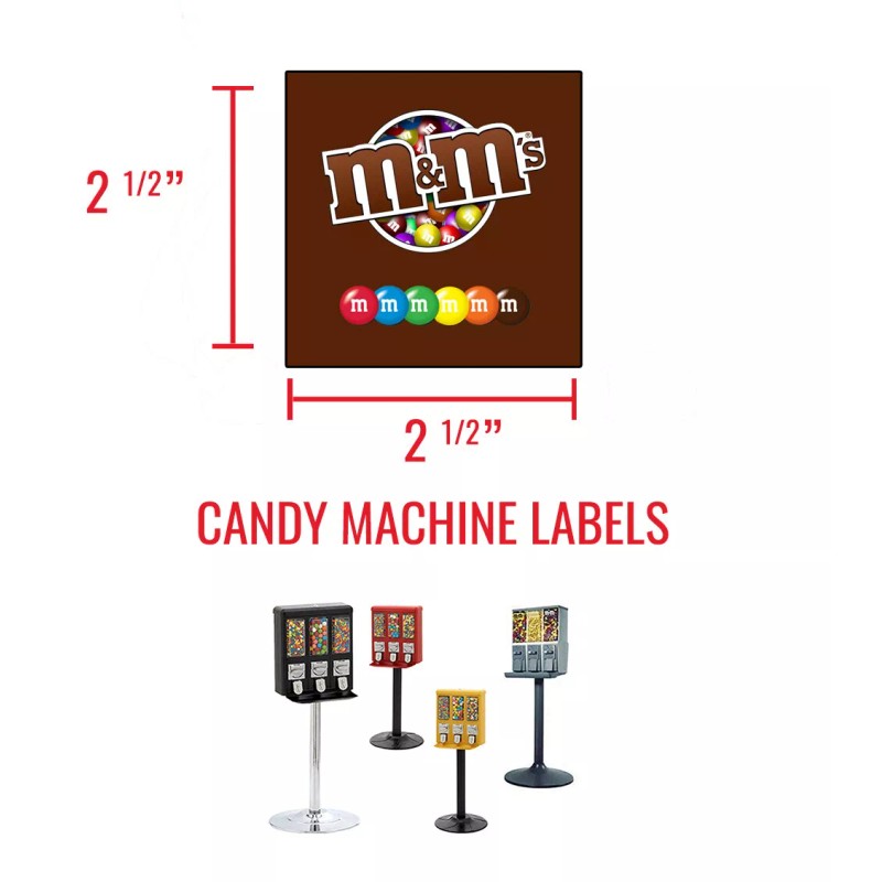 Unbranded (16) CANDY VENDING MACHINE STICKERS LABELS - MEGA VARIETY