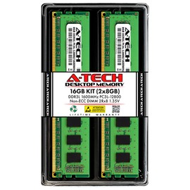 A-Tech 16GB Kit (2x8GB) RAM for Dell OptiPlex 5040, 3040 (SFF/MT) | DDR3/DDR3L 1600 MHz DIMM PC3L-12800 UDIMM Memory Upgrade