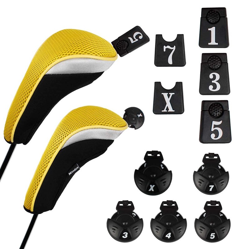 Andux 6pcs/Set Golf Hybrid Club Head Covers and Wood Club
