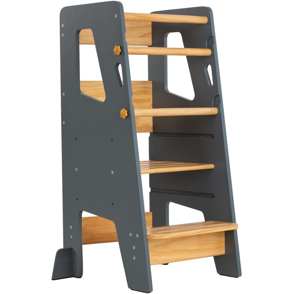 Toddler Standing Tower - Adjustable Height Toddler Kitchen Stool Helper