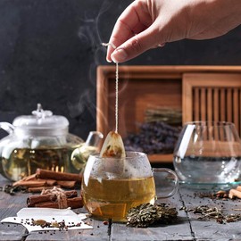 Disposable Tea Filter Bag, 300PCS Loose Leaf Tea Paper Bag with Drawstring, Unbleached Empty Tea Infuser for Loose Tea Coffee