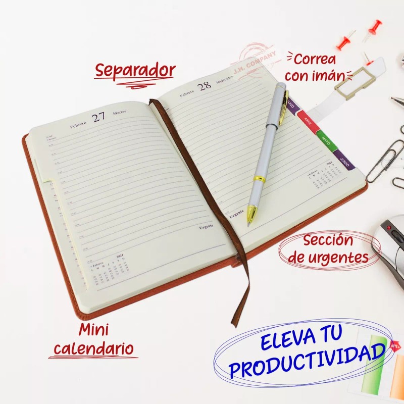 Grace Agenda Grace 2024 Diaria Ejecutiva Pestañas Mensuales