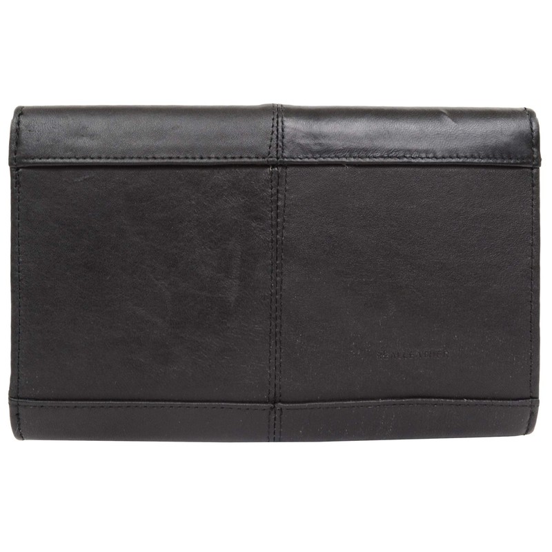 Quality Soft Leather Travel Passport Organiser Wallet (Black)