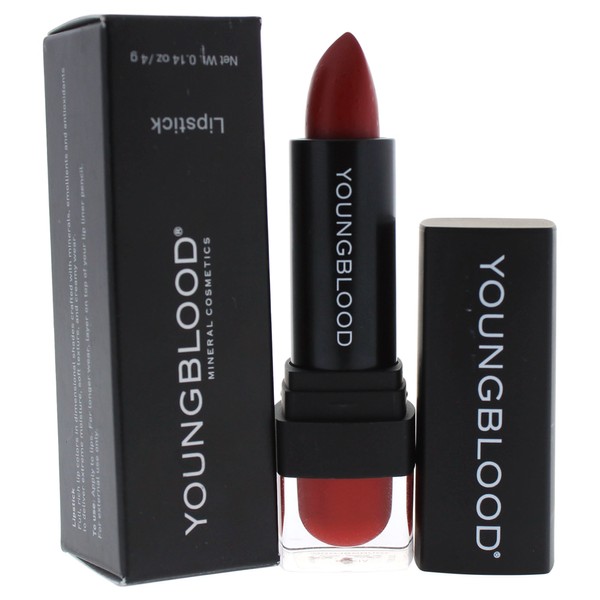 Youngblood Lipstick, Vixen, 0.14 Ounce