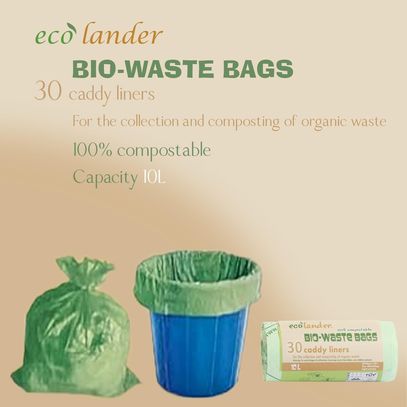 Katsy Style Compostable Caddy Liners 10L (90 Liners Total) -