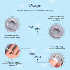 Magicdo Ring Sizers for Loose Rings - 12 Packs 4 Types Ring Sizer, Guards, Spacers & Tighteners, Fits Bands Up to 6mm, Reduces Size by 0.5-1.5, Invisible Design for Women & Men