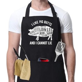 I Like Pig Butts And I Cannot Lie Apron - Funny Cooking Apron - Bbq Grill Apron - Cooking Apron Gifts For Dad- Mom- Friend- Family - Baking And Cooking Chef Apron - Gifts Idea Birthday - Christmas