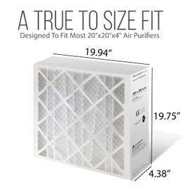 20x20x4 Air Filter Replacement - FC100A1011 HVAC Furnace Filters with Merv 11 Filter Media, AC Filter with Homequip Disposal Bag (1 Pack)