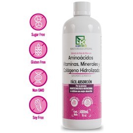 Suplemento con Nanotecnología Liposomal | Extracto de hoja de Olivo con Aminoácidos, Vitaminas, Minerales y Colágeno | Nanonutrition by Kemed | Multivitamínico