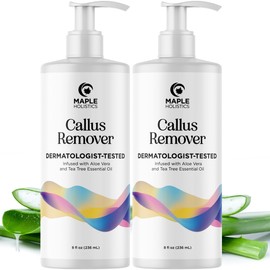 Exfoliating Callus Remover for Feet Care - Urea Foot Cream for Calluses and Dry Feet with Aloe and Tea Tree Essential Oil - Foot Callus Remover for Cracked Dead Corned and Rough Skin (16 Fl Oz)