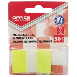 Filing Index Tabs Office Products PP 25x43 Mm 50 Tabs Blister Yellow/Paper and Labels/Type-with a Dispenser/Kind-On The Blister/Shape-Rectangle/Material-PP/Colour-Yellow