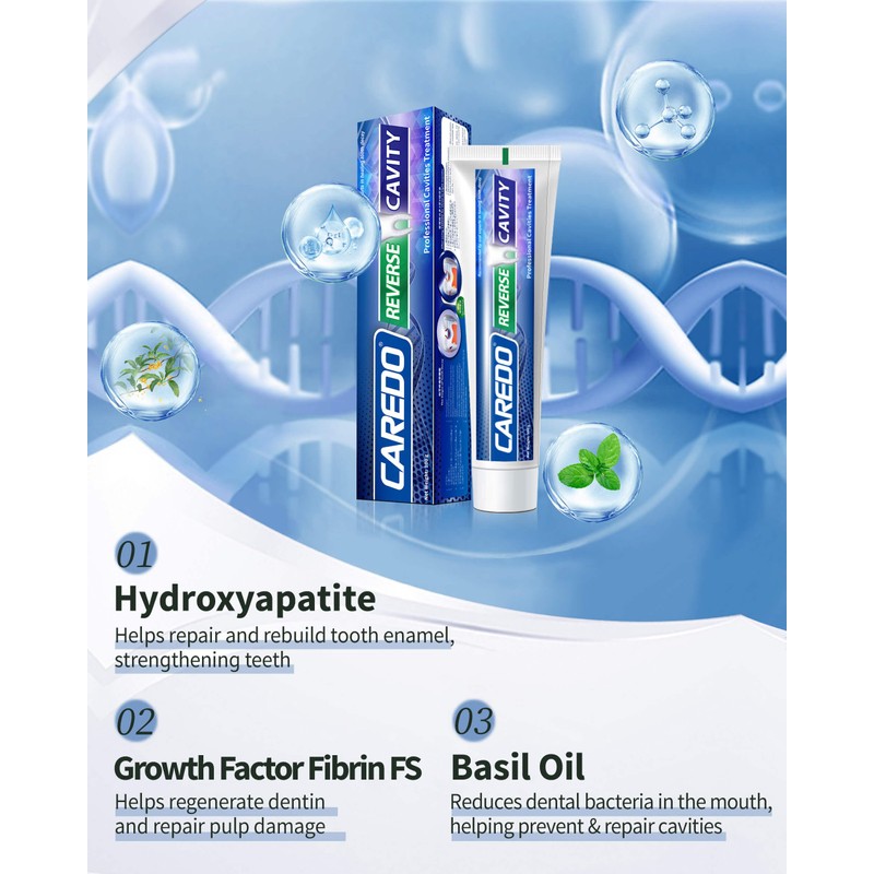 CAREDO Cavity Repair Toothpaste Cure Tooth Cavities Dental Caries Remineralizing