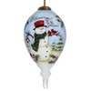 Bent Brush Art Ornament-Blessings of The Season (6" Finial)