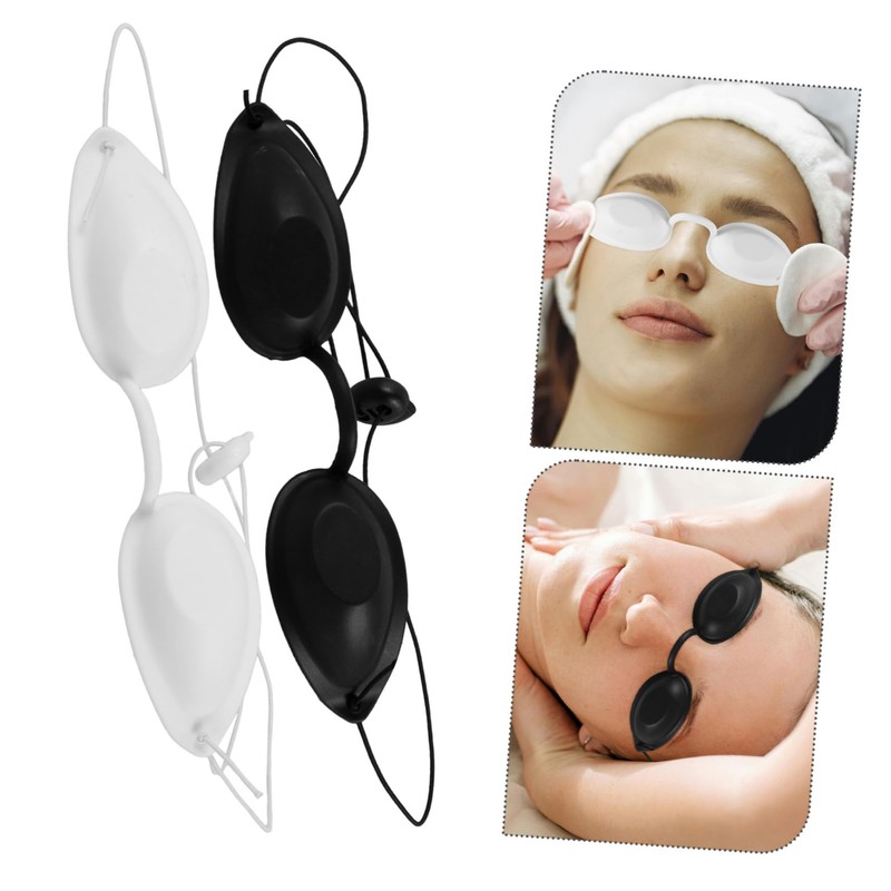 Baluue 2pcs Tanning Bed Goggles Protection Mask for Hair Removal