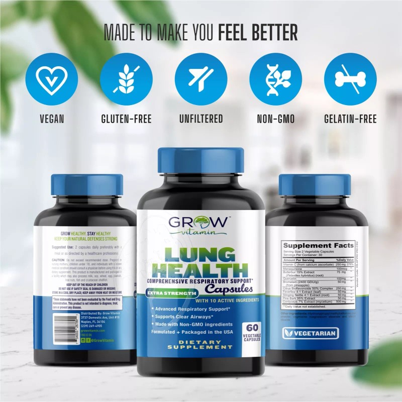 Grow Vitamin Clear Lung Cleansing Formula with Vitamin C to