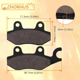 Cnornus Front and Rear Brake Pads for Suzuki AN 400 AN400 Burgman Skywave 400 ABS 2007-2013 AN 250 Skywave Type M 2007-2008