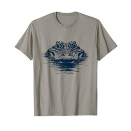 Just Chillin’ Gator - Minimal Alligator Eyes Above Water T-Shirt