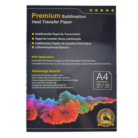 100 Sheets A4 Dye Sublimation Paper 105gsm for Ricoh Sawgrass Epson Printer Heat Transfer