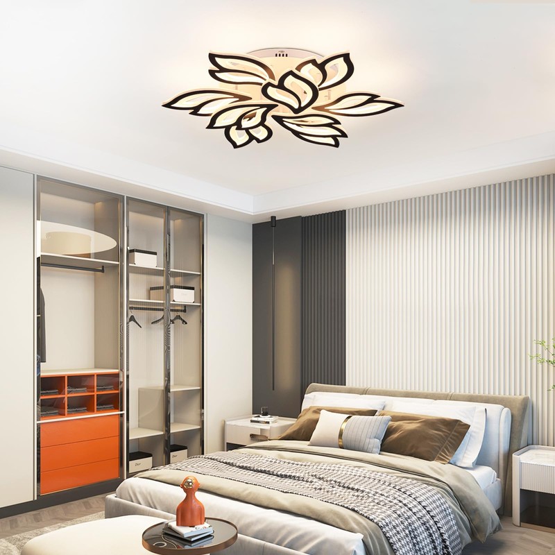 Garwarm LED Ceiling Light, Dimmable Modern Flower Shape Flush Mount