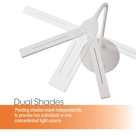 OttLite Pivot LED Desk Lamp – 3 Color Modes, 40-Minute Shut-Off Timer, Adjustable Neck, Touch Activated Controls, Gradual Dimmer, for Working, Crafting, Sewing, Studying