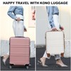 Kono 4 Piece Luggage Sets Expandable(only 28") Lightweight with Spinner