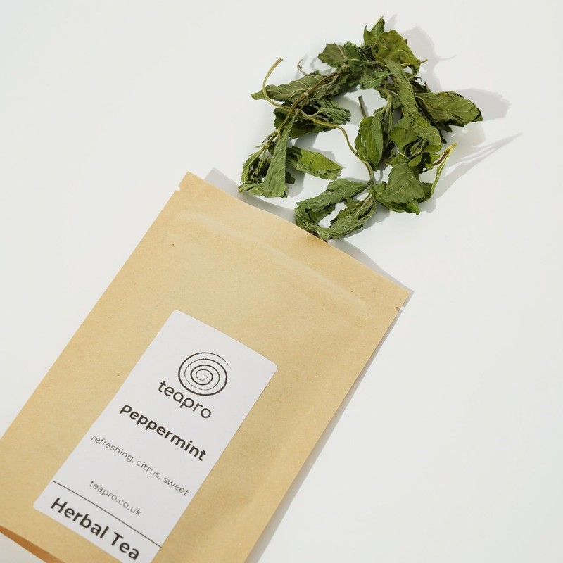 Teapro Premium Peppermint Tea 100g | Pure Caffeine-Free Peppermint Loose