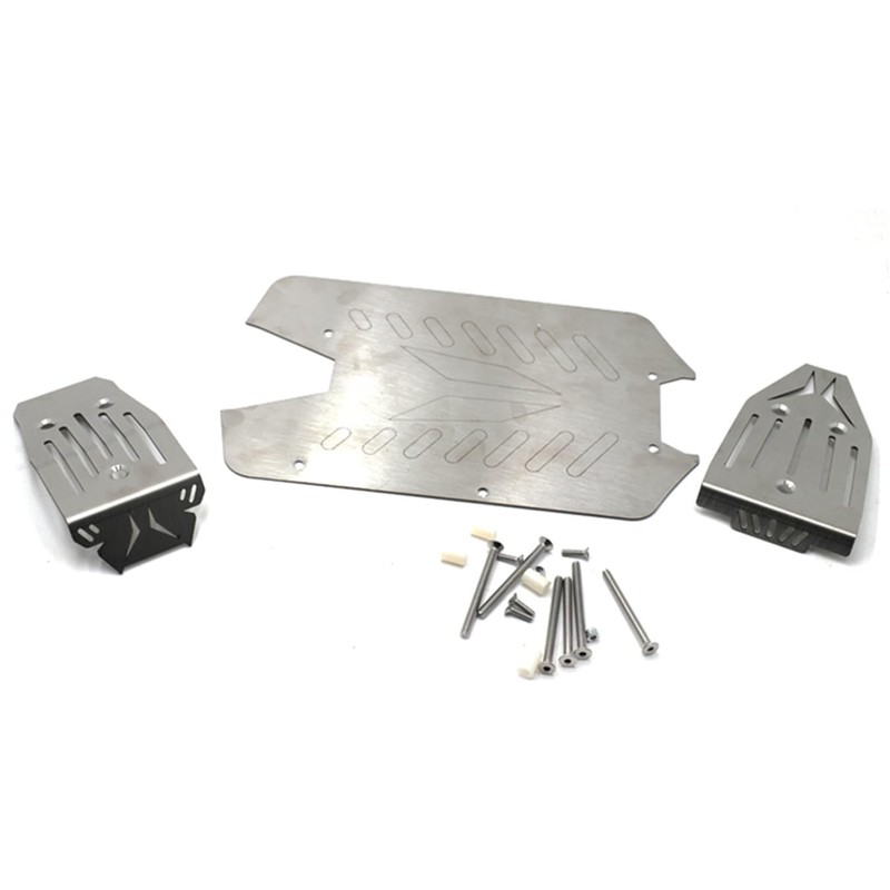 Steel Chassis Armor Front Rear Protector Skid Plate for Arrma