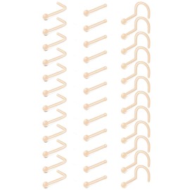 LAURITAMI Nose Piercing Nose Ring Nose Stud 20G 18G Acrylic Flexible Thin Nose Ring Plug Nose Piercing