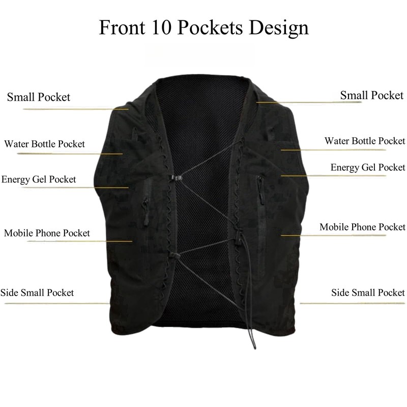Jormino Outdoor Hydration Vest Backpack, Lightweight Gear for Marathon &