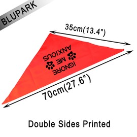 BLUPARK Funny Dog Bandana Nervous Dog Scarf Ignore Me Anxious Dog Scarf(Ignore Me Anxious)