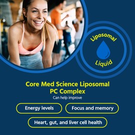 Core Med Science Phosphatidylcholine Supplement, Liposomal PC Complex (8 Fl Oz) - Lecithin Phospholipid Supplement That Supports Liver & Gut Health - Phosphatidyl Choline Liquid for Cognition Support
