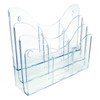 Deflecto 47631 Three-tier docuholder organizer with 6 removable dividers, clear