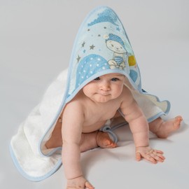 LAREM COLLECTION Premium Cotton Baby Hooded Towel - Teddy Bear