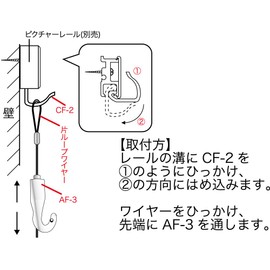 Best Picture Rail Wire Hanging Hook Set White N-859
